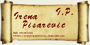 Irena Pisarević vizit kartica